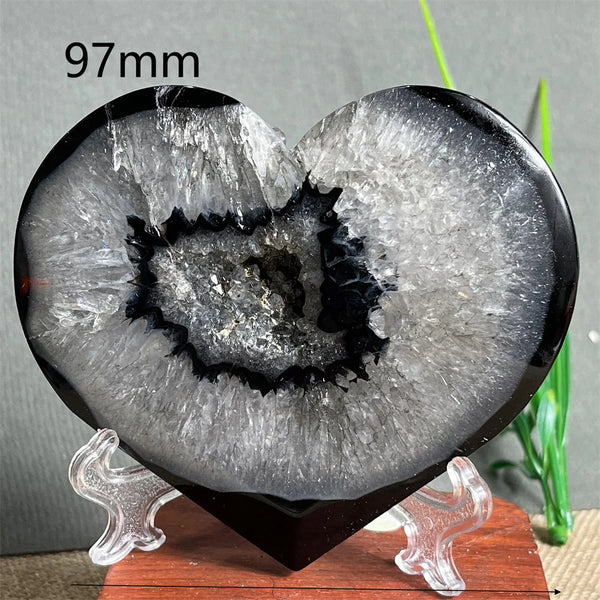 Black Agate Cluster Heart-ToShay.org