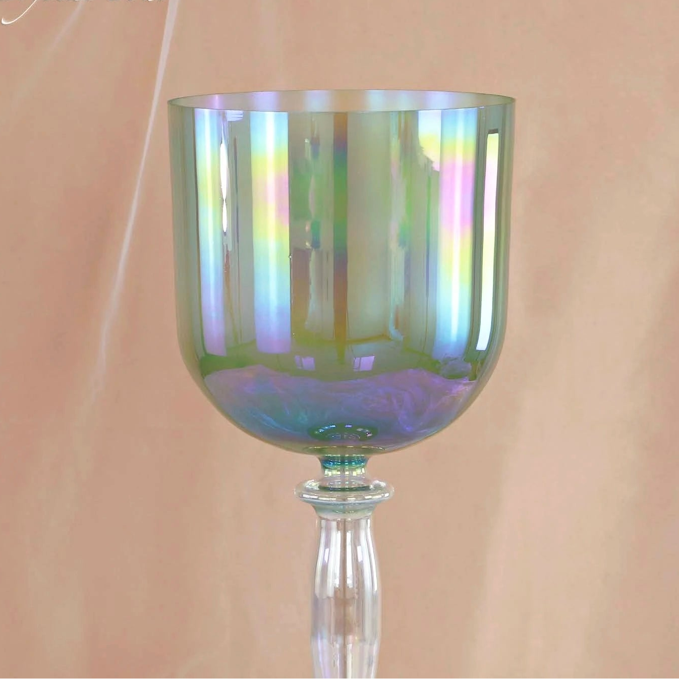 Green Crystal Double Singing Bowl-ToShay.org