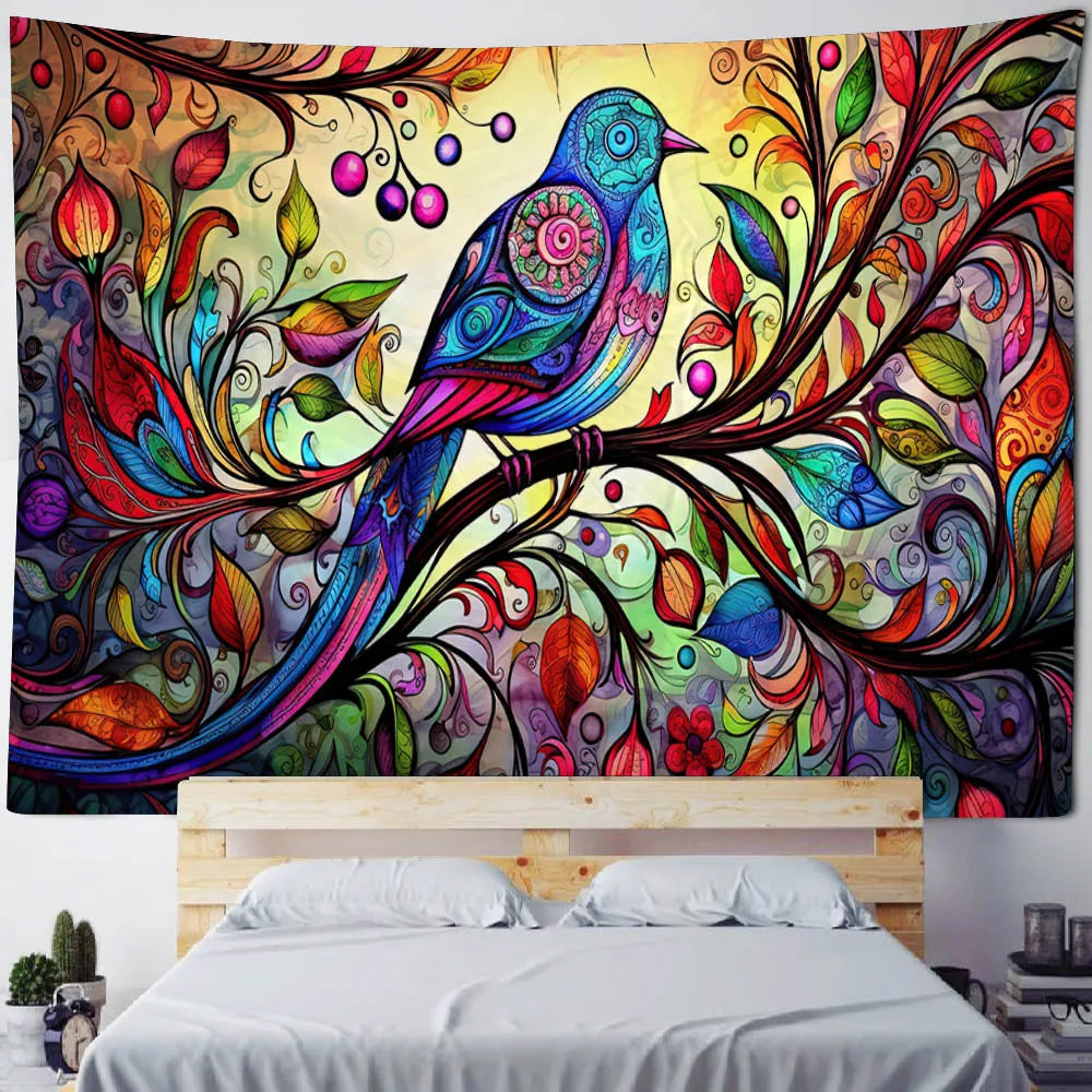 Garden Bird Art Tapestry-ToShay.org