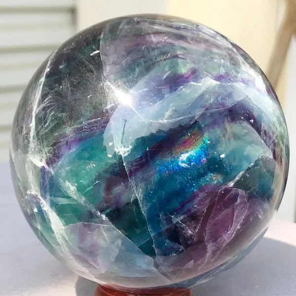 Green Fluorite Crystal Ball-ToShay.org