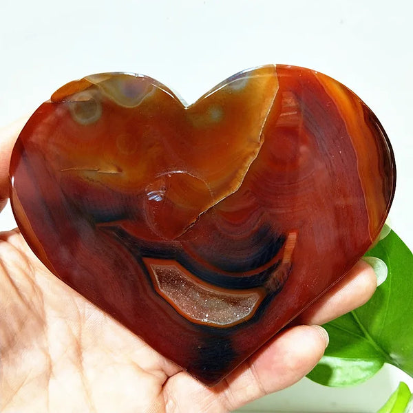 Red Agate Geode Heart-ToShay.org