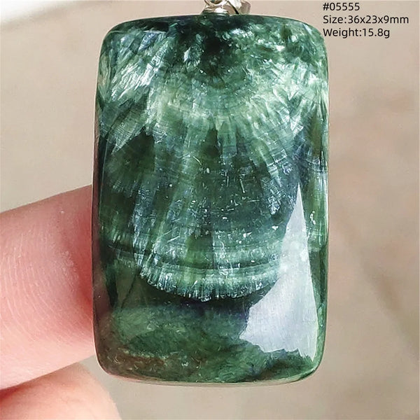 Green Seraphinite Pendant-ToShay.org