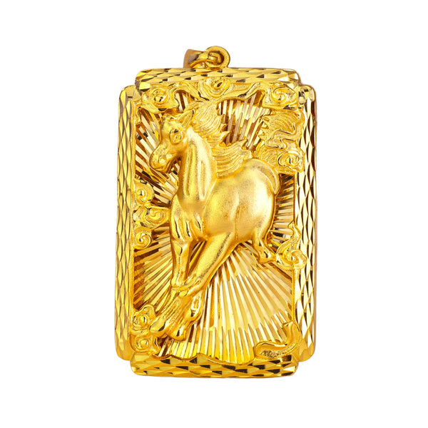 Gold Horse Pendant Necklace-ToShay.org