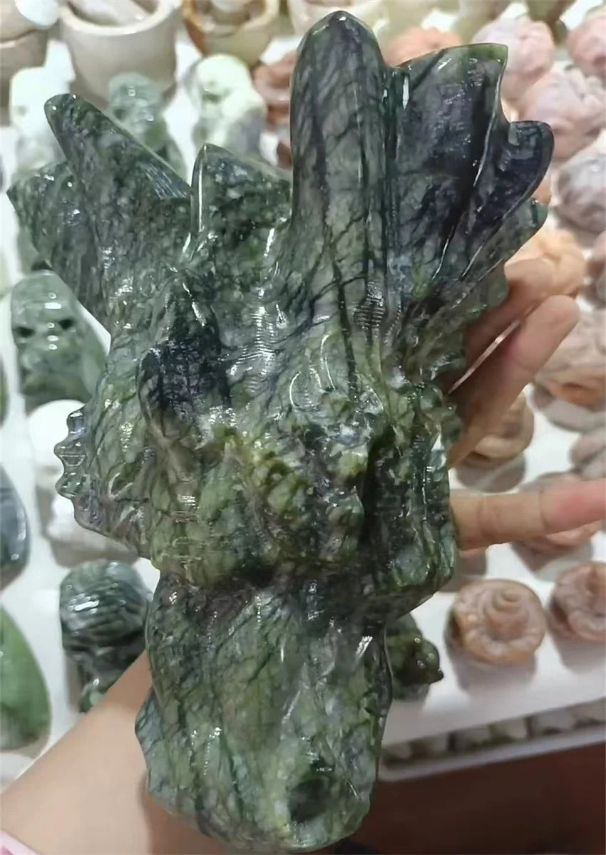 Green Tree Jade Dragon Head-ToShay.org