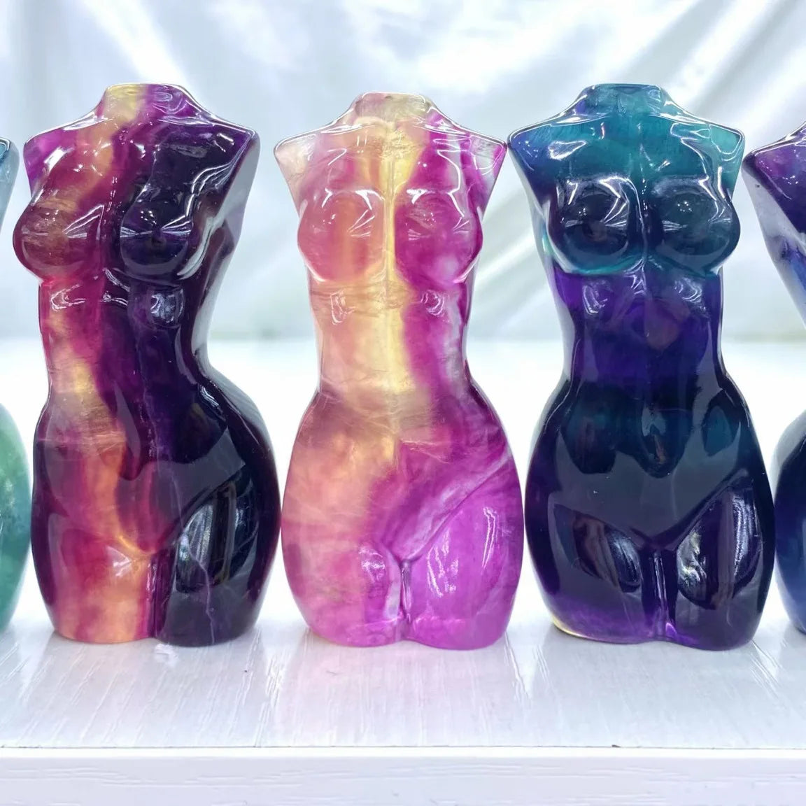 Rainbow Fluorite Figurines-ToShay.org