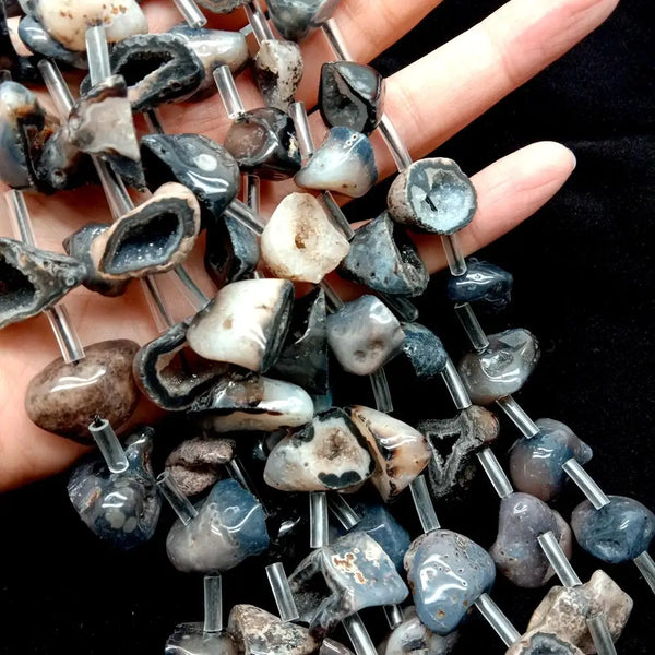 Grey Agate Chip Beads-ToShay.org