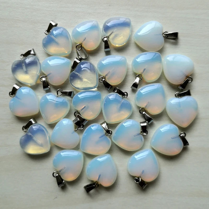 Mixed Crystal Heart Pendants-ToShay.org