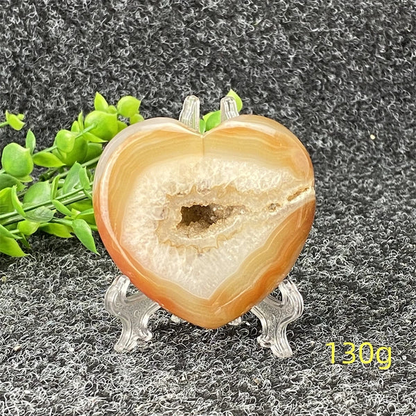 Red Agate Geode Heart-ToShay.org