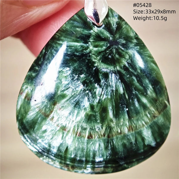 Green Seraphinite Pendant-ToShay.org
