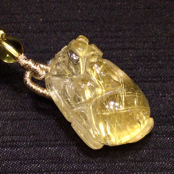 Gold Rutilated Quartz Pi Xiu-ToShay.org