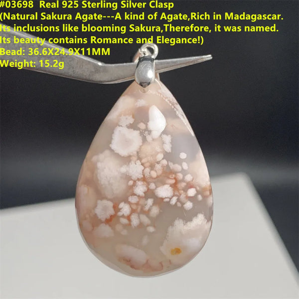 Pink Sakura Agate Pendants-ToShay.org
