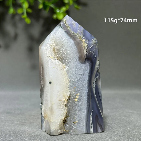 Green Aquatic Agate Tower-ToShay.org