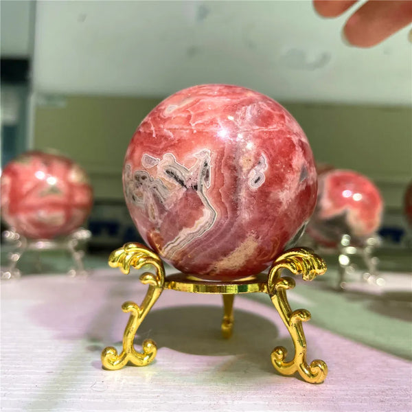 Pink Rhodochrosite Crystal Ball-ToShay.org