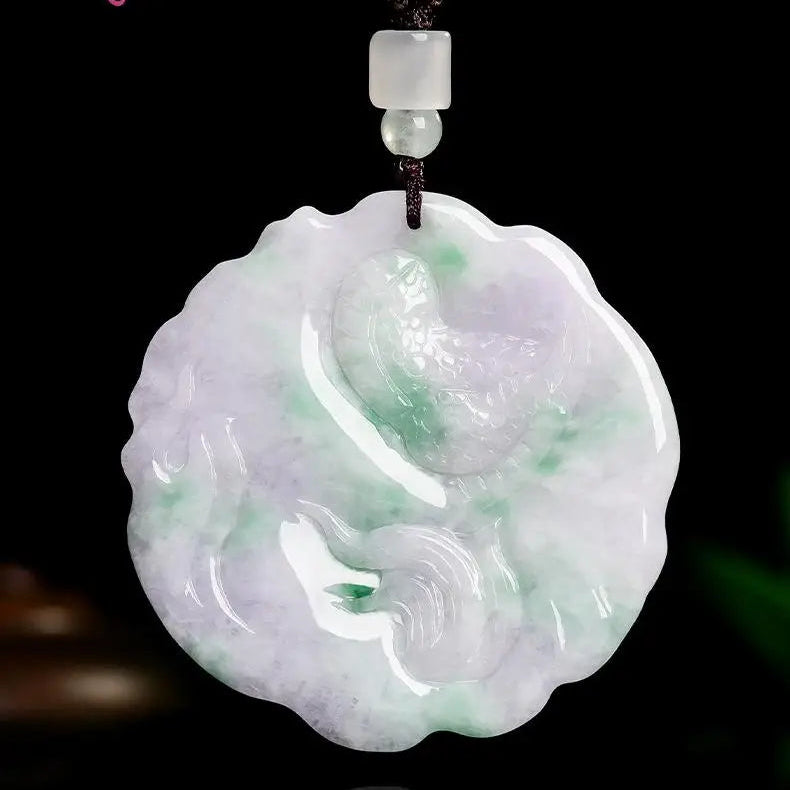 Green Jadeite Dragon Pendant-ToShay.org