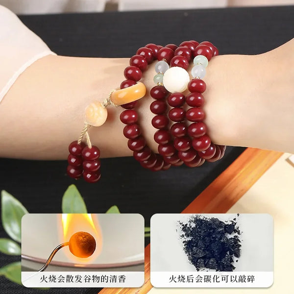 Red Bodhi Bead Bracelet-ToShay.org