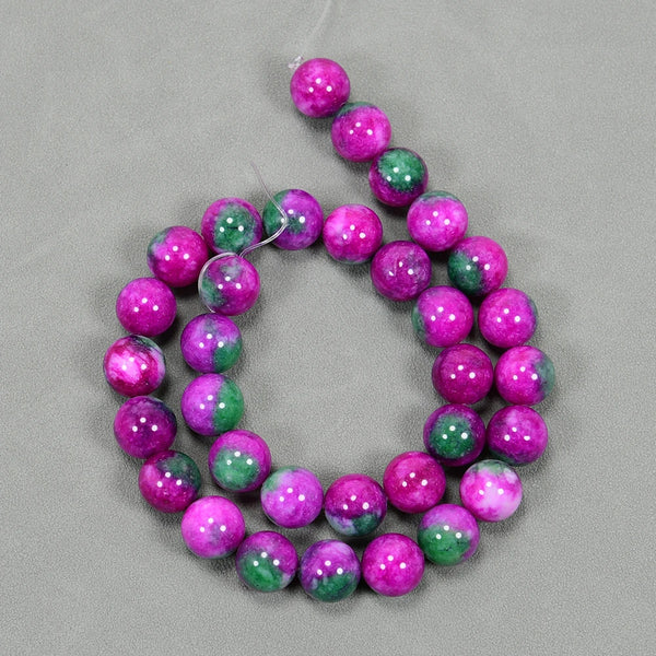 Pink Rose Green Jade Beads-ToShay.org