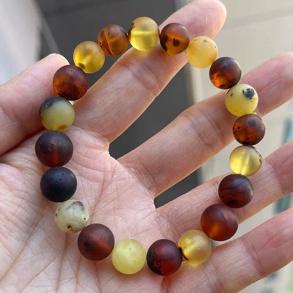 Yellow Amber Bead Bracelets-ToShay.org