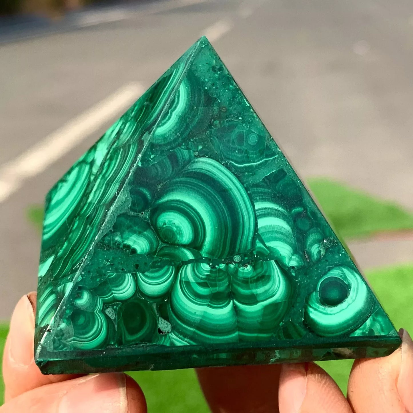 Green Malachite Pyramid-ToShay.org