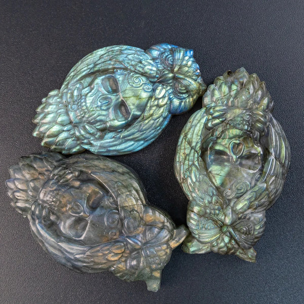 Blue Labradorite Owl-ToShay.org