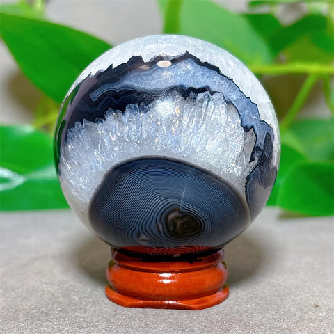 Black Silk Agate Ball-ToShay.org