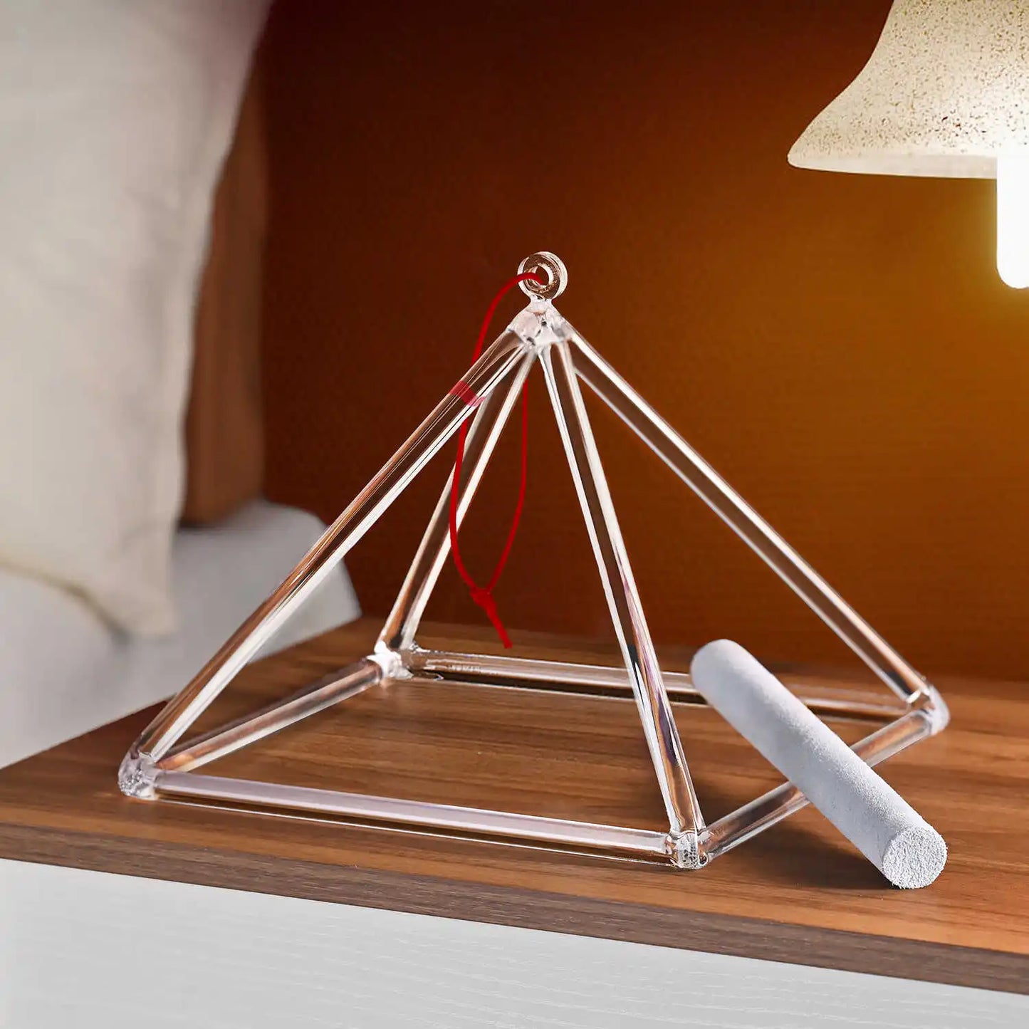 Clear Crystal Singing Pyramid-ToShay.org