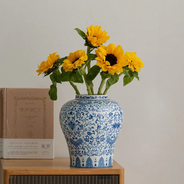 Blue White Ceramic Vase-ToShay.org