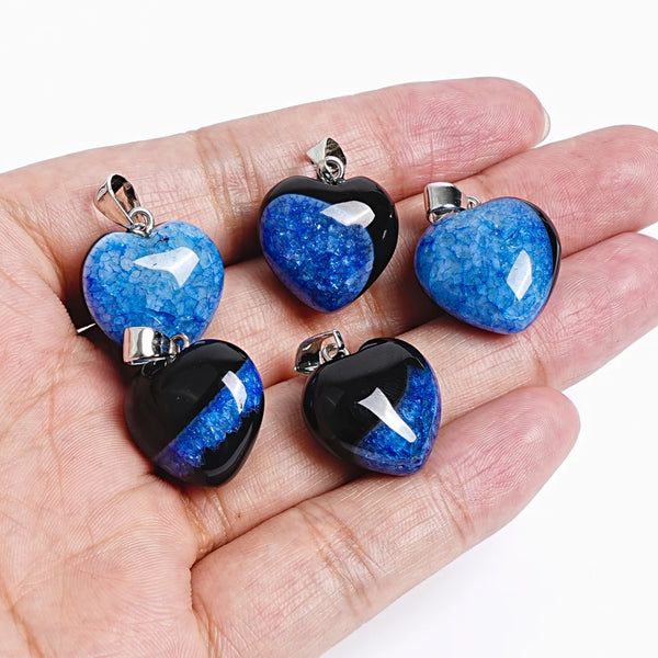Blue Black Agate Heart-ToShay.org