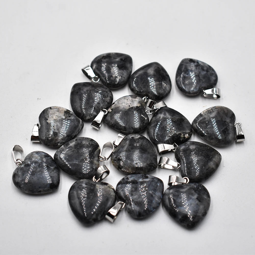 Black Glitter Stone Heart-ToShay.org