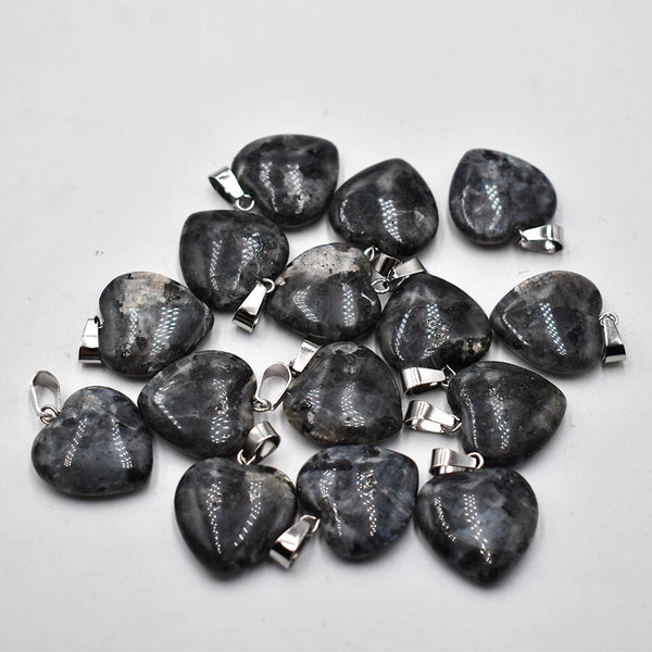 Black Glitter Stone Heart-ToShay.org