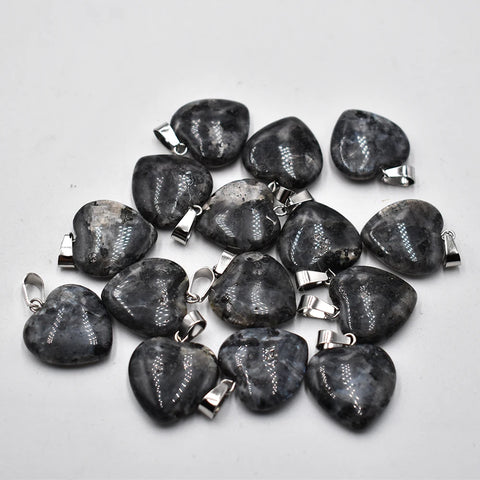 Black Glitter Stone Heart-ToShay.org