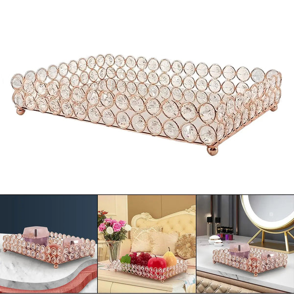 Crystal Bead Mirror Tray-ToShay.org