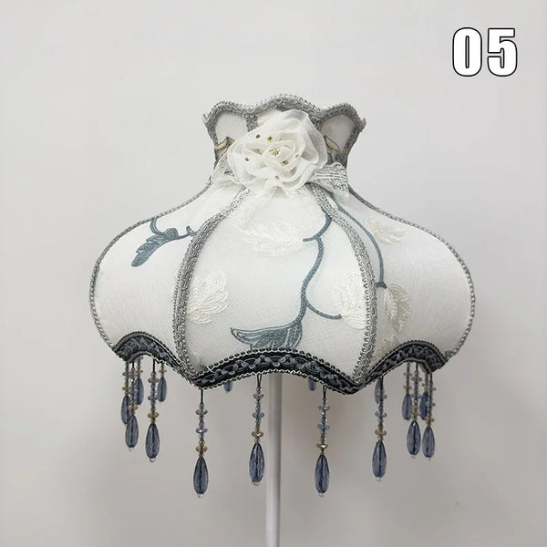 Beaded Lace Flower Lamp Shade-ToShay.org