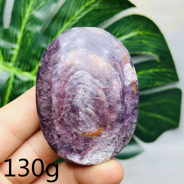 Purple Mica Crystal Palm Stone-ToShay.org