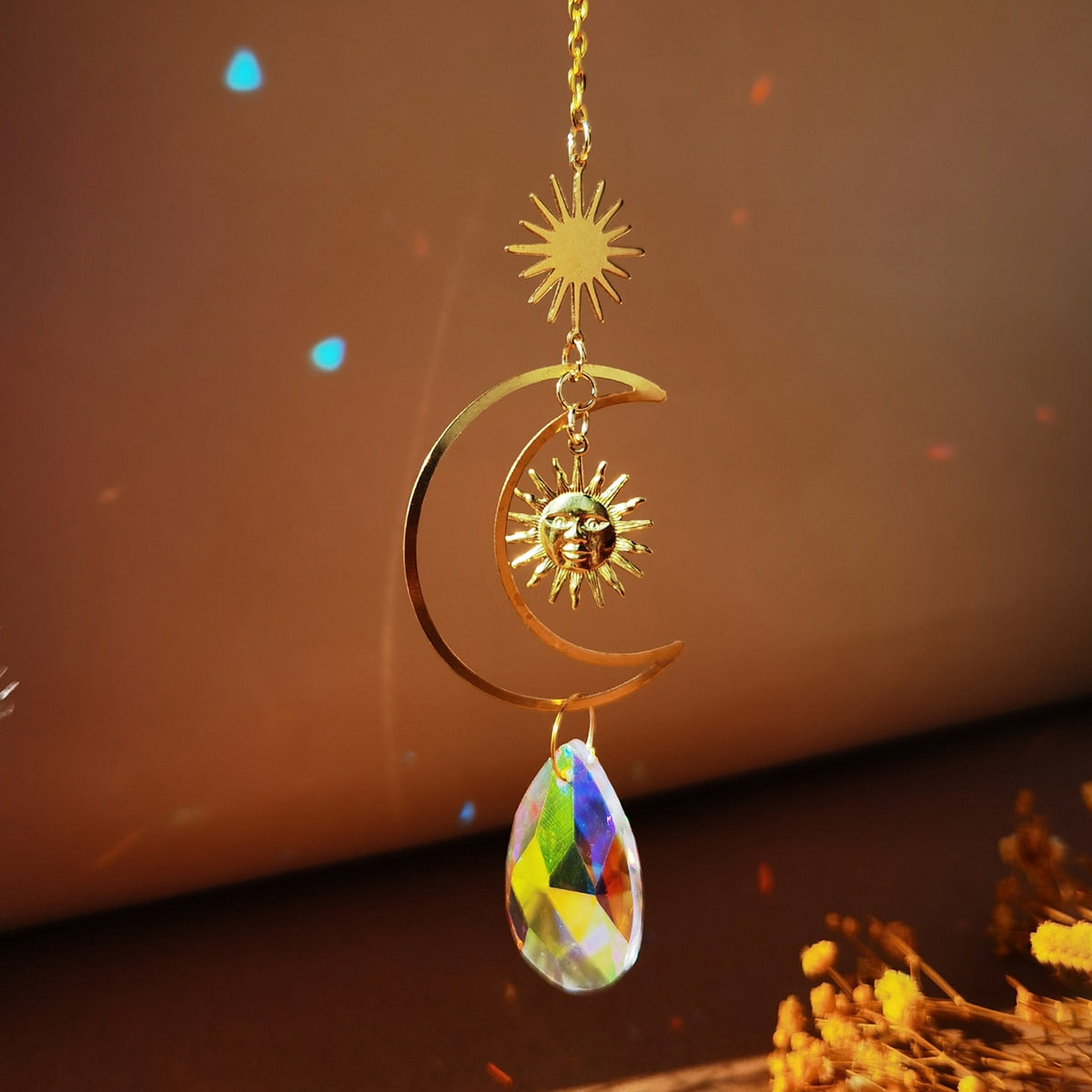 Sun Moon Crystal Sun Catcher-ToShay.org