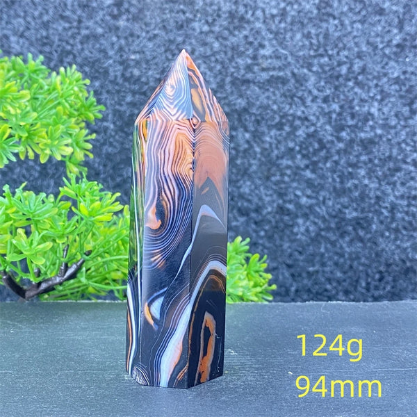Black Red Striped Agate Point-ToShay.org