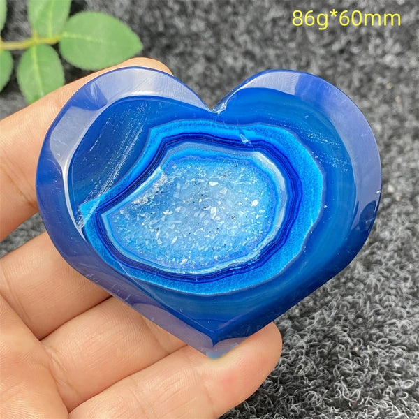 Blue Agate Geode Heart-ToShay.org