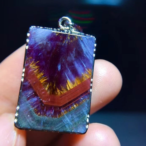 Red Auralite Cacoxenite Pendant-ToShay.org