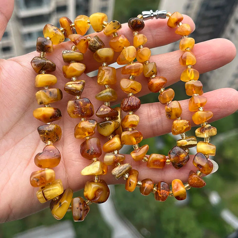 Yellow Amber Necklace-ToShay.org