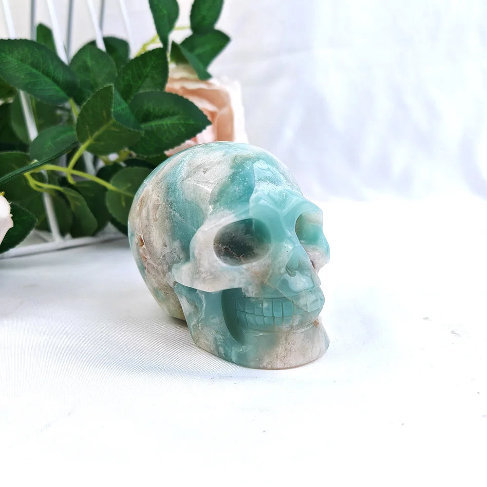 Blue Amazonite Crystal Skull-ToShay.org