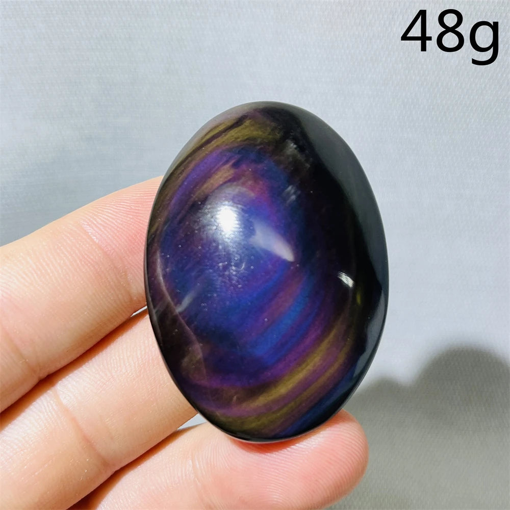 Rainbow Obsidian Palm Stone-ToShay.org