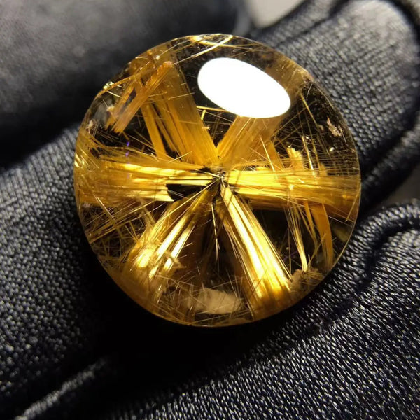 Gold Rutilated Quartz Pendant-ToShay.org
