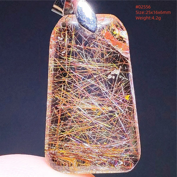 Gold Rutilated Quartz Pendant-ToShay.org