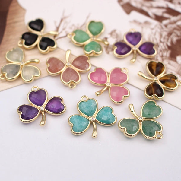 Mixed Crystal Flower Charms-ToShay.org