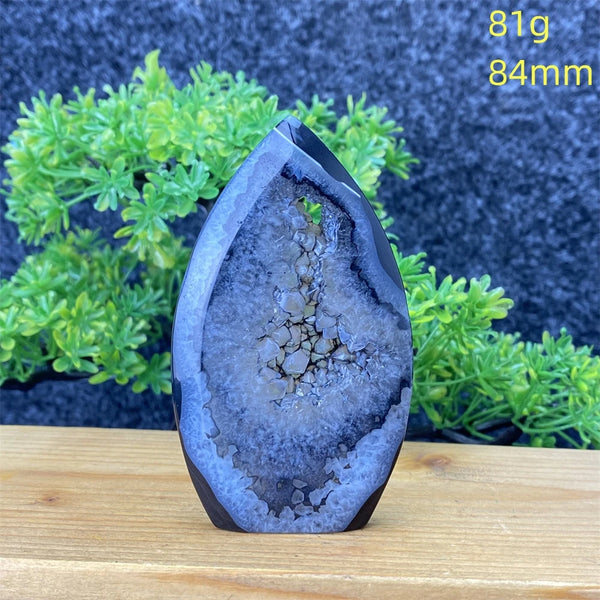 Black Agate Geode Torch-ToShay.org