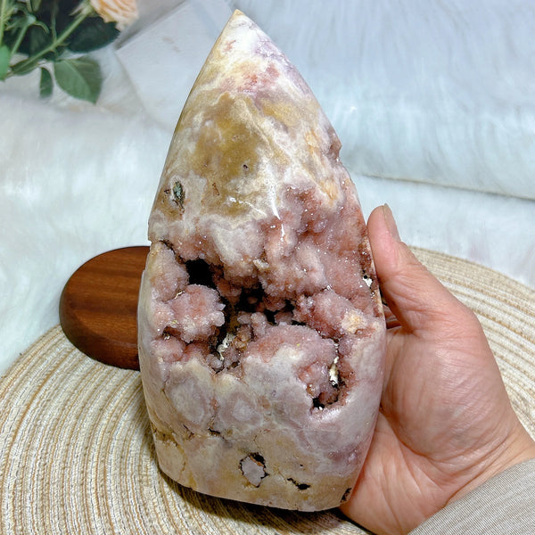 Pink Amethyst Druzy Torch-ToShay.org