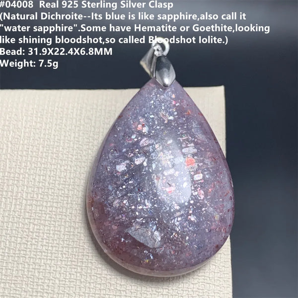 Red Blue Cordierite Pendants-ToShay.org
