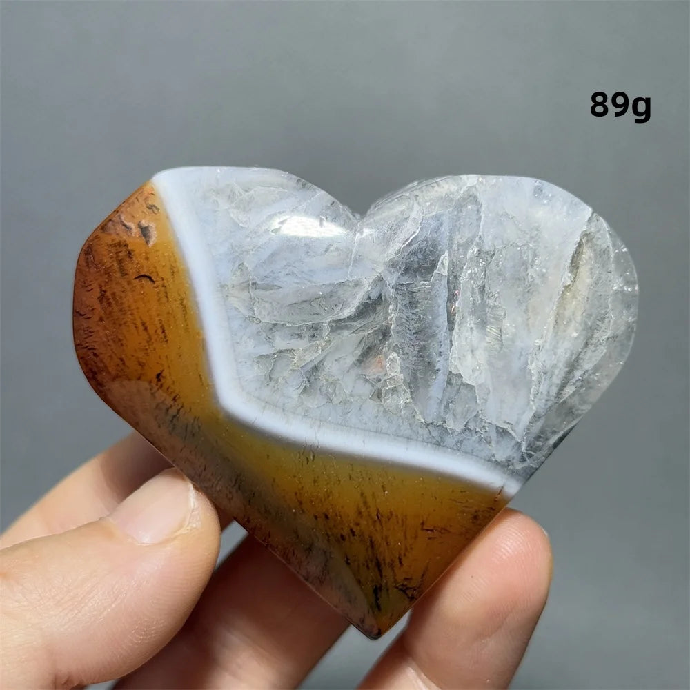Red Black Striped Agate Heart-ToShay.org