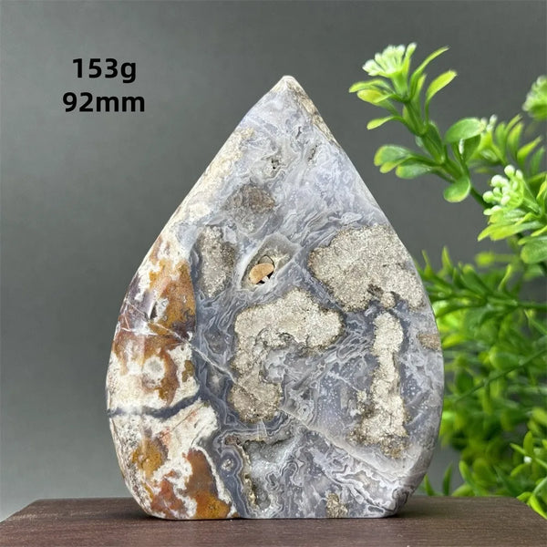 Blue Cherry Blossom Agate Torch-ToShay.org