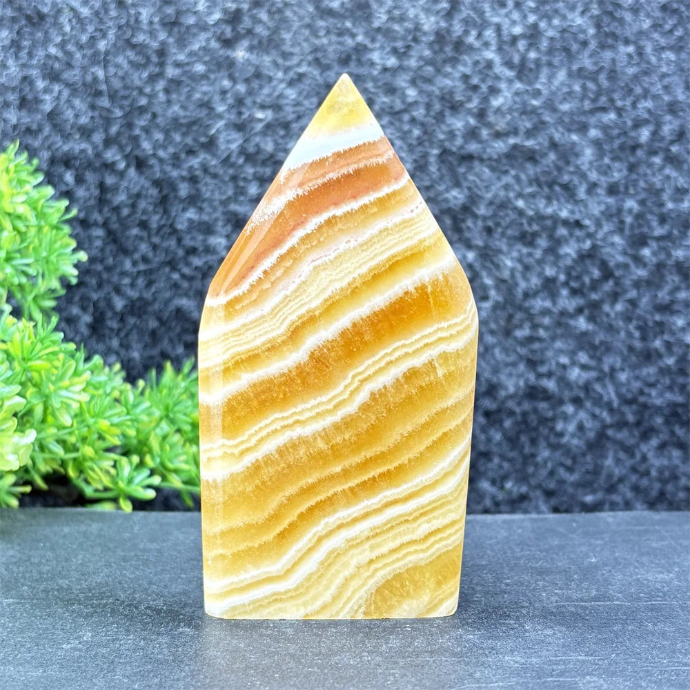 Yellow Striped Crystal Tower-ToShay.org
