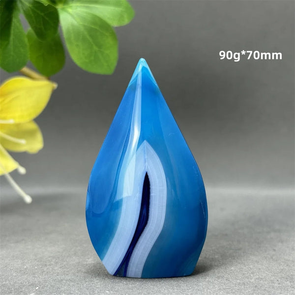 Blue Striped Agate Torch-ToShay.org